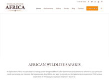 Tablet Screenshot of explorationsafrica.com